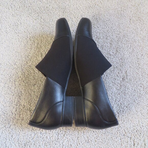 Clarks Womens Juliet Gem Shoes Size 7.5 Black Leather Slip-On Flats - Picture 7 of 11